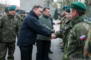 Koniec manewrów Anakonda 18. Prezydent na podsumowaniu ćwiczeń NATO w Dowództwie Wielonarodowej Dywizji w Elblągu