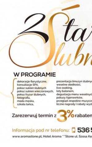 5 kwietnia 2014r. - Prestiżowe Targi Ślubne w Aroma Stone
