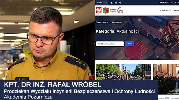 [VIDEO] Zainteresowanie studiami na Akademii Pożarniczej wyższe o 50 proc. niż rok temu. Zapotrzebowanie rynku pracy na jej absolwentów wciąż jest wysokie